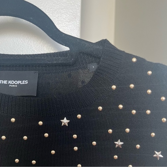 The Kooples Wool Blend Studded Rib-Knit Sweater- Size 1 / S; Like New - Picture 6 of 15